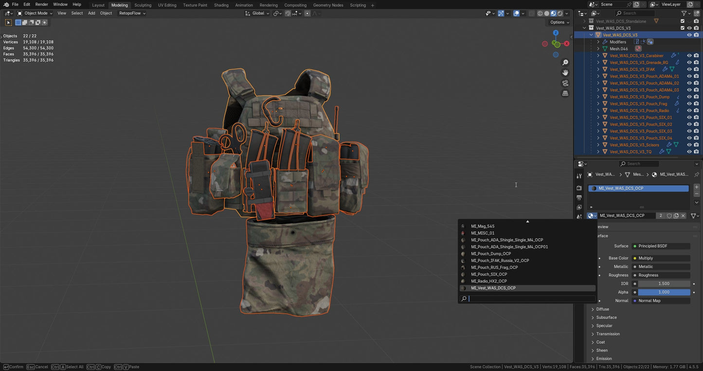 WARRIOR ASSAULT DCS PLATE CARRIER VEST V3 3dmilitaryassets