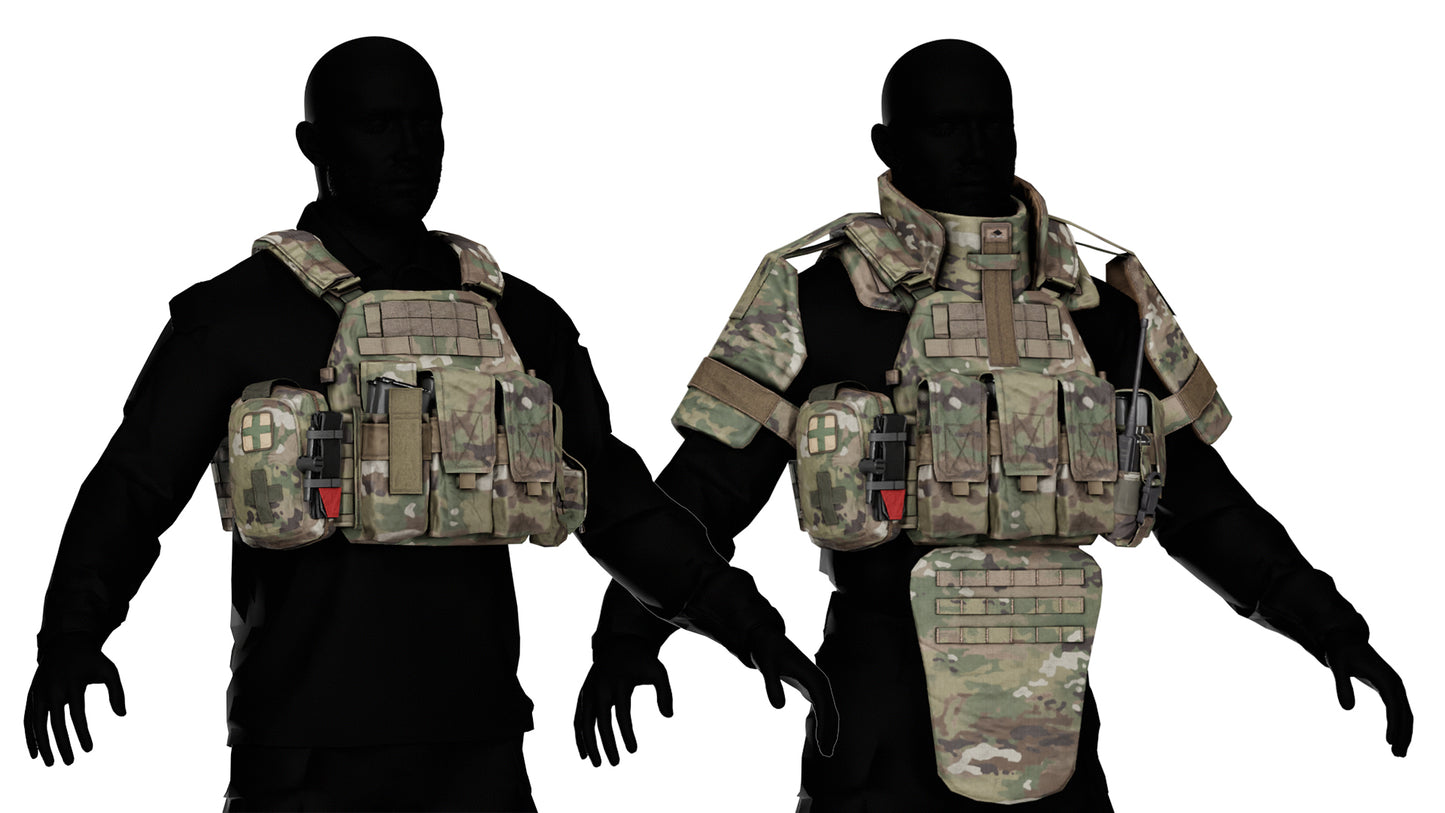 WARRIOR ASSAULT DCS PLATE CARRIER VEST BUNDLE