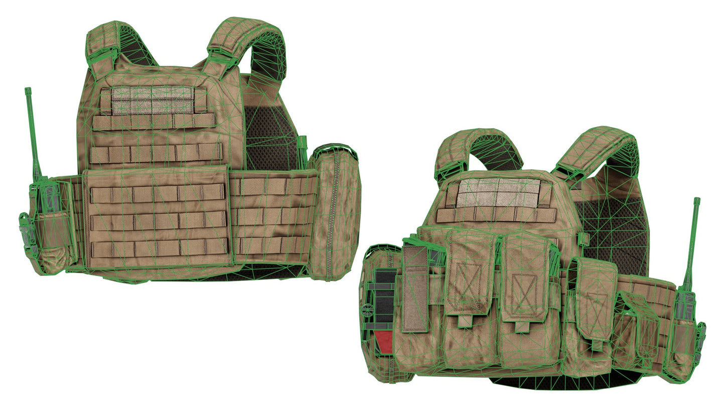 WARRIOR ASSAULT DCS PLATE CARRIER VEST V1 3dmilitaryassets