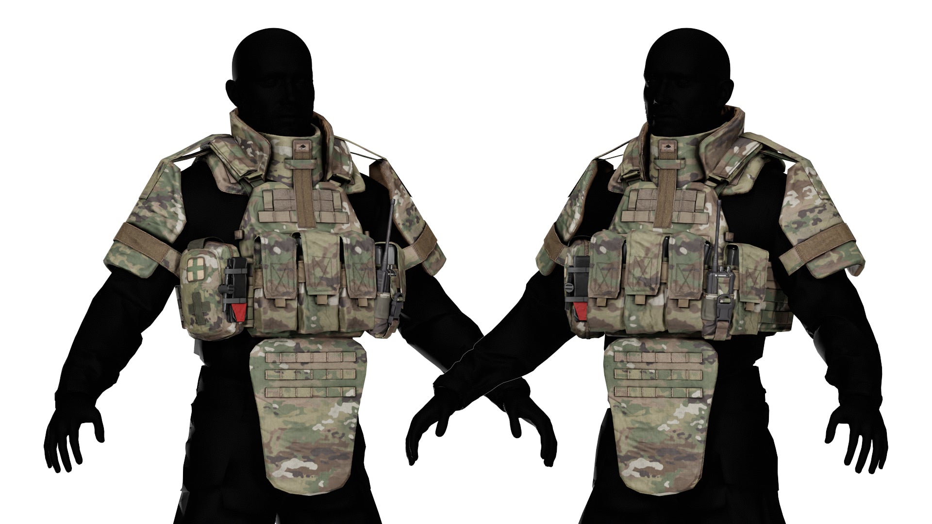 WARRIOR ASSAULT DCS PLATE CARRIER VEST V2 3dmilitaryassets