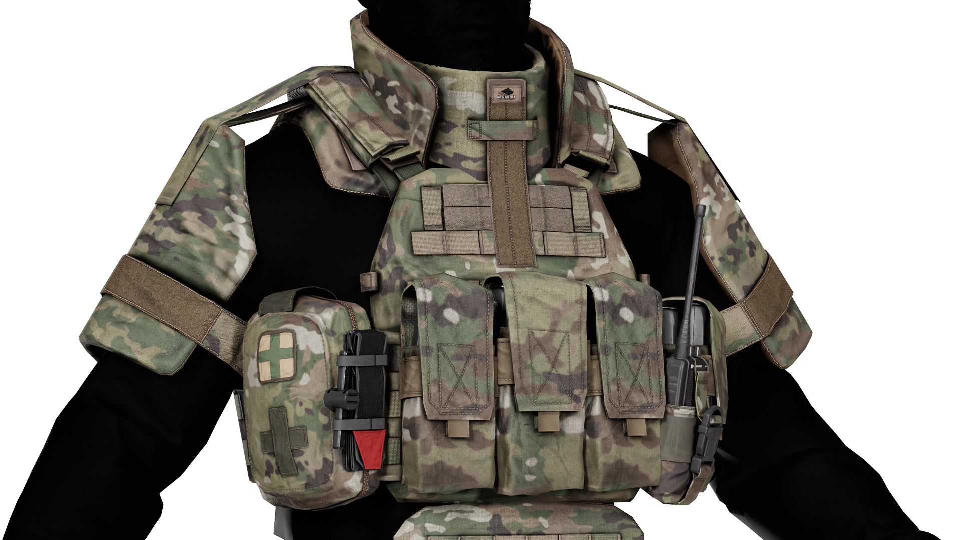 WARRIOR ASSAULT DCS PLATE CARRIER VEST V2 3dmilitaryassets
