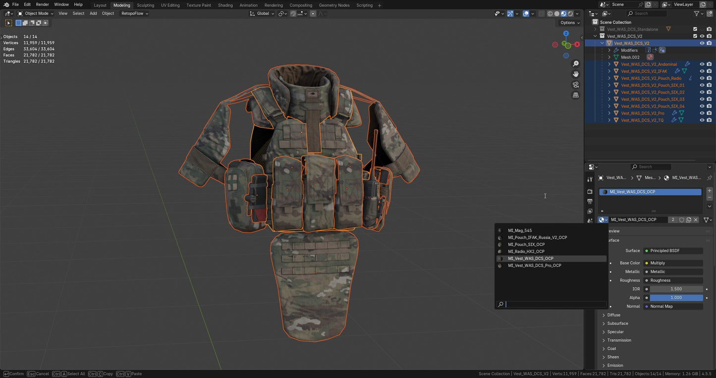 WARRIOR ASSAULT DCS PLATE CARRIER VEST V2 3dmilitaryassets