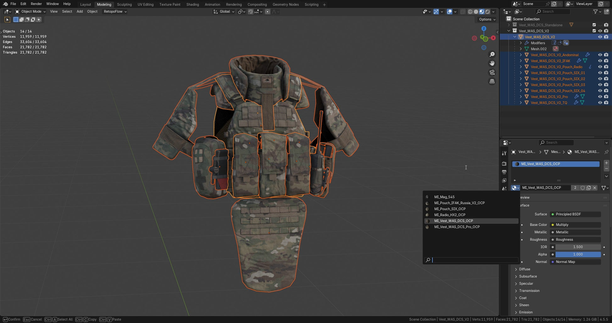 WARRIOR ASSAULT DCS PLATE CARRIER VEST V2 3dmilitaryassets