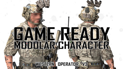 GAME READY RIGGED WESTERN SPECIAL OPERATIONS CHARACTER V3 3dmilitaryassets