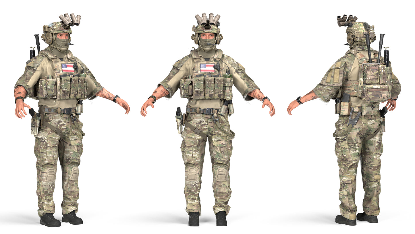 GAME READY RIGGED WESTERN SPECIAL OPERATIONS CHARACTER V3