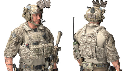 GAME READY RIGGED WESTERN SPECIAL OPERATIONS CHARACTER V3 3dmilitaryassets