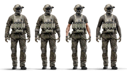 GAME READY RIGGED WESTERN SPECIAL OPERATIONS CHARACTER V4 3DMilitaryAssets