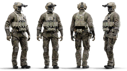 GAME READY RIGGED WESTERN SPECIAL OPERATIONS CHARACTER V4 3DMilitaryAssets