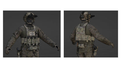 GAME READY RIGGED WESTERN SPECIAL OPERATIONS CHARACTER V4 3DMilitaryAssets