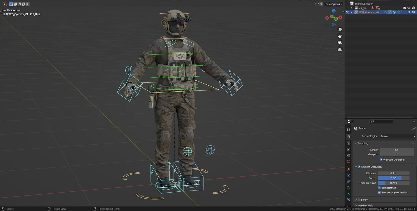 GAME READY RIGGED WESTERN SPECIAL OPERATIONS CHARACTER V4