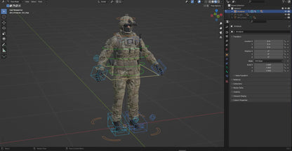 WESTERN OPERATOR V1 (RIGGED) 3dmilitaryassets