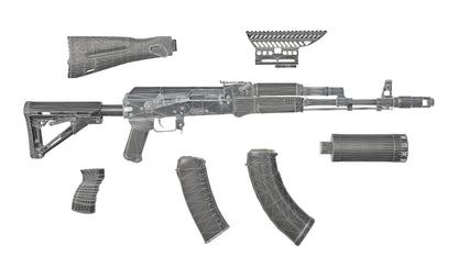 AK74M & AK103 RIFLES 3dmilitaryassets
