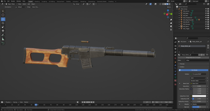 VSS VINTOREZ RIFLE 3dmilitaryassets