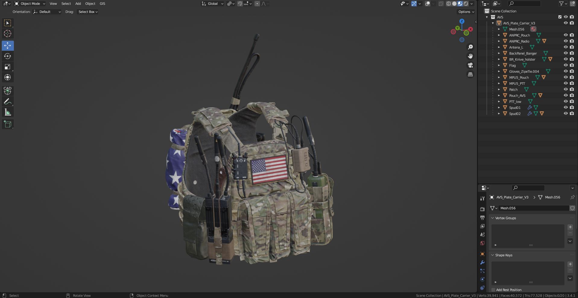 Avs Army AVS PLATE CARRIER BUNDLE – 3DMilitaryAssets