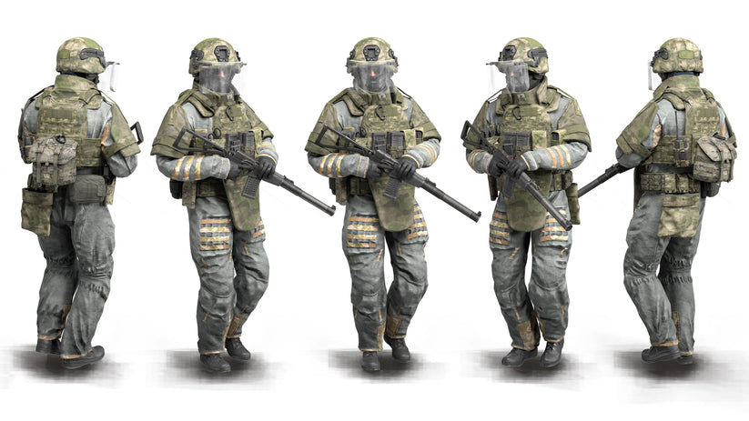 HEAVY ASSAULT OPERATOR (RIGGED) - Low Poly 3D Model Game-Ready Asset ...