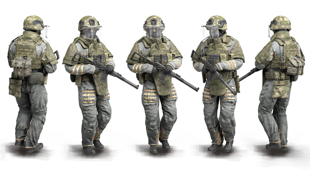 HEAVY ASSAULT OPERATOR (RIGGED) - Low Poly 3D Model Game-Ready Asset ...