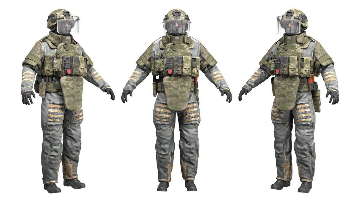 Operater Rigged Model HEAVY ASSAULT OPERATOR (RIGGED) - Low Poly 3D Model Game-Ready Asset ...