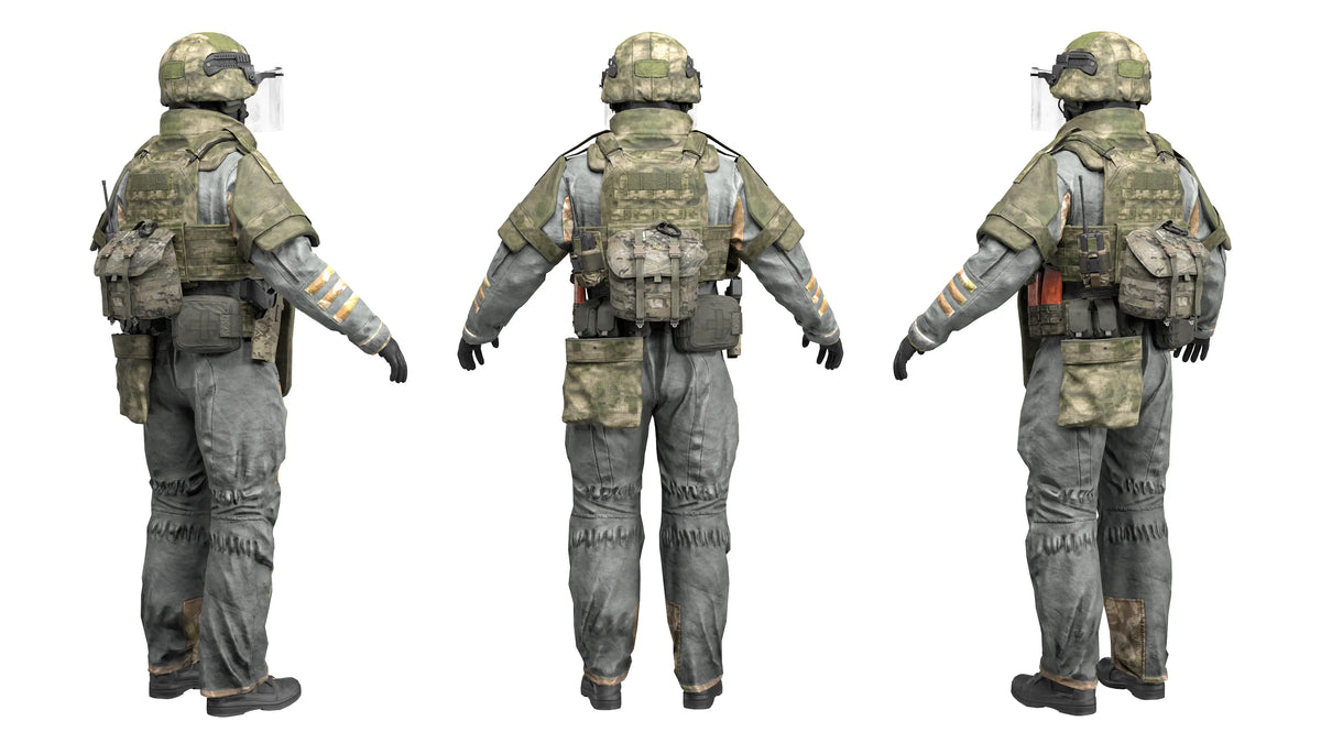 Operater Rigged Model HEAVY ASSAULT OPERATOR (RIGGED) - Low Poly 3D Model Game-Ready Asset ...