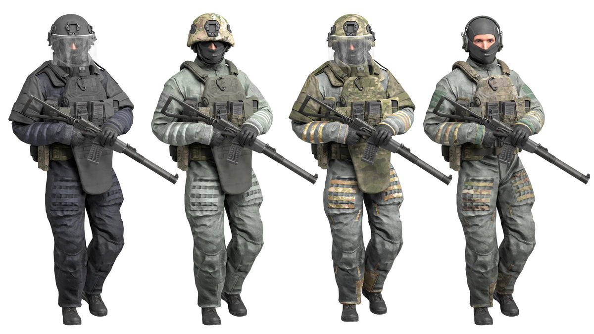 HEAVY ASSAULT OPERATOR (RIGGED) - Low Poly 3D Model Game-Ready Asset ...