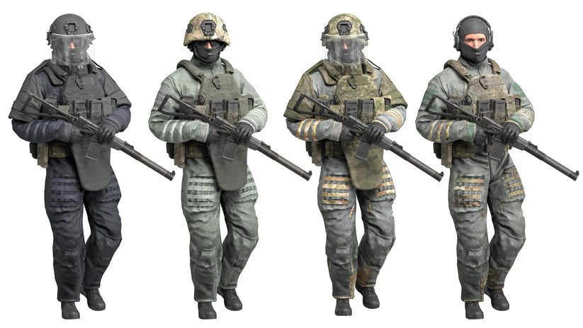 HEAVY ASSAULT OPERATOR (RIGGED) - Low Poly 3D Model Game-Ready Asset ...