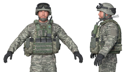 CROATIAN SOLDIER (RIGGED) 3dmilitaryassets