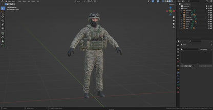 CROATIAN SOLDIER (RIGGED) 3dmilitaryassets