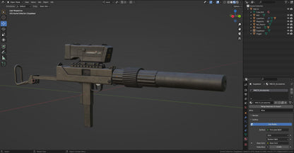 MAC-10 SMG 3dmilitaryassets
