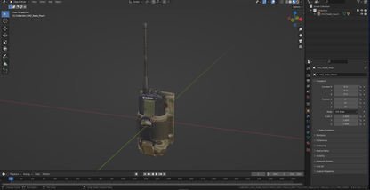 H2X RADIO + POUCH 3dmilitaryassets