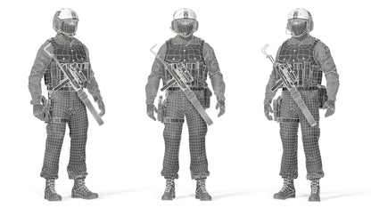 XOF SPECIAL OPERATIONS TROOPER (RIGGED) 3dmilitaryassets